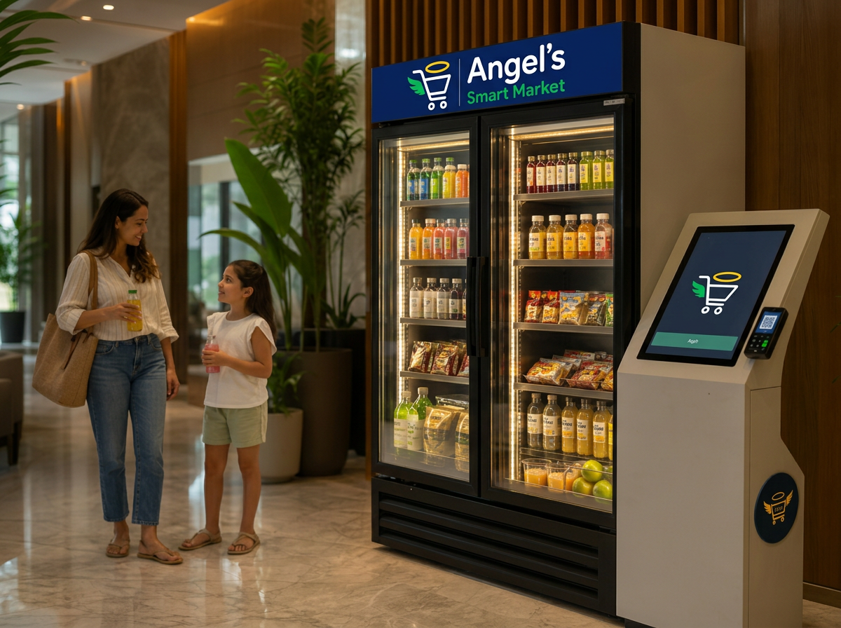 Mini mercado autônomo instalado em condomínio