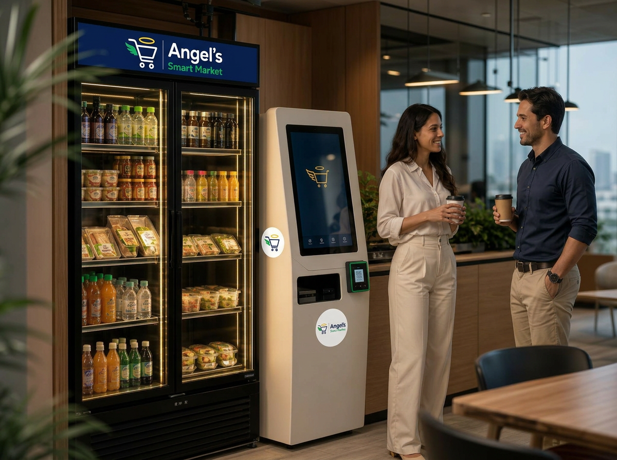 Mini mercado autônomo instalado em empresa